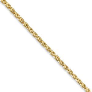 2.2mm 14k Yellow Gold Parisian Wheat Chain Necklace, 22 Inch